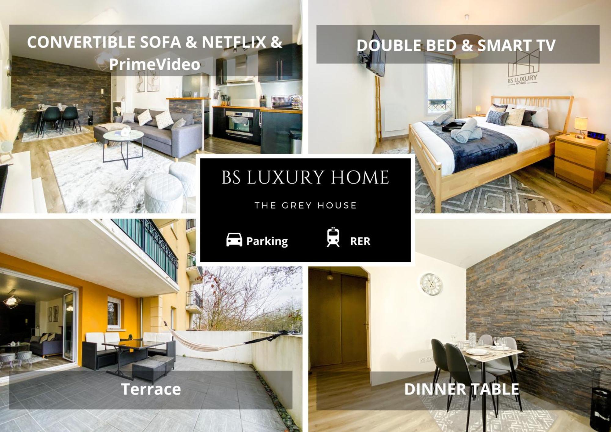 The Grey House - Parking - Piscine - Rer A 6 Min Lejlighed Bussy-Saint-Georges Eksteriør billede